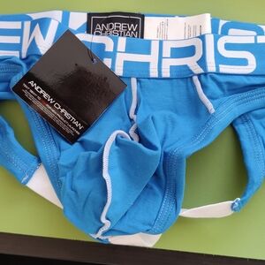 Andrew Christian Blue Men's Underwear Jockstrap